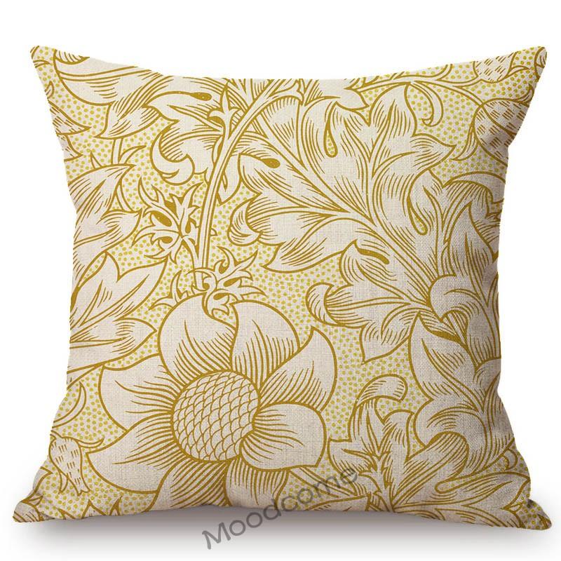 William Morris Floral Green Plant Flower Harmony Home Art Decorative Throw Pillow Case Sofa Cotton Linen Cushion Cover Case