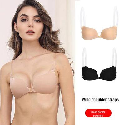 Nematoma silikoninė liemenėlė „Angel Wing“ su priekiniu užsegimu ir sparnuotomis petnešėlėmis