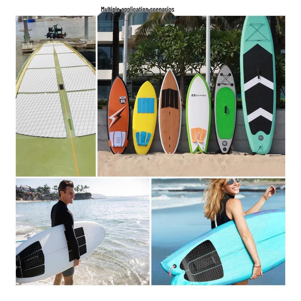 EVA Surfboard Non-Slip Pad with 3M Adhesive – SUP Paddleboard Anti-Slip Tail Pad and Heel Pad Surfing Accessory