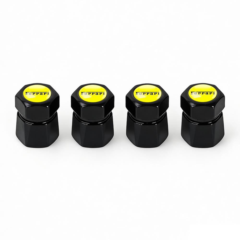 3D Styling Car Valve Caps Wheel Tires Air Tyre Stem Protective Cover For Ferrari 458 488 599 612 F12 458 458ltalia Accessories JG4