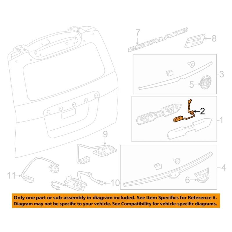 Strong Tailgate Release Switches Easy Installation Plastic Component 13597496 Simple Installation for Automotives