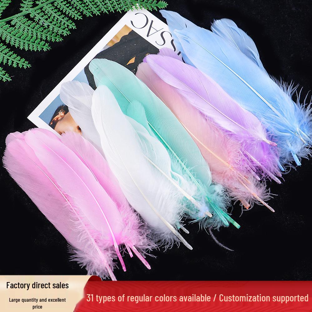 50 Colored Goose Feathers for DIY Dreamcatchers and Art Projects