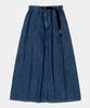 COLUMBIA UNIVERSITY Columbia Trajan Label Belted Denim Long Skirts Midnight Denim