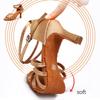 Red Latin Dancing Shoes for Women Girls Latin Dance Shoes Salsa Tango Ballroom Performance Shoes 7CM