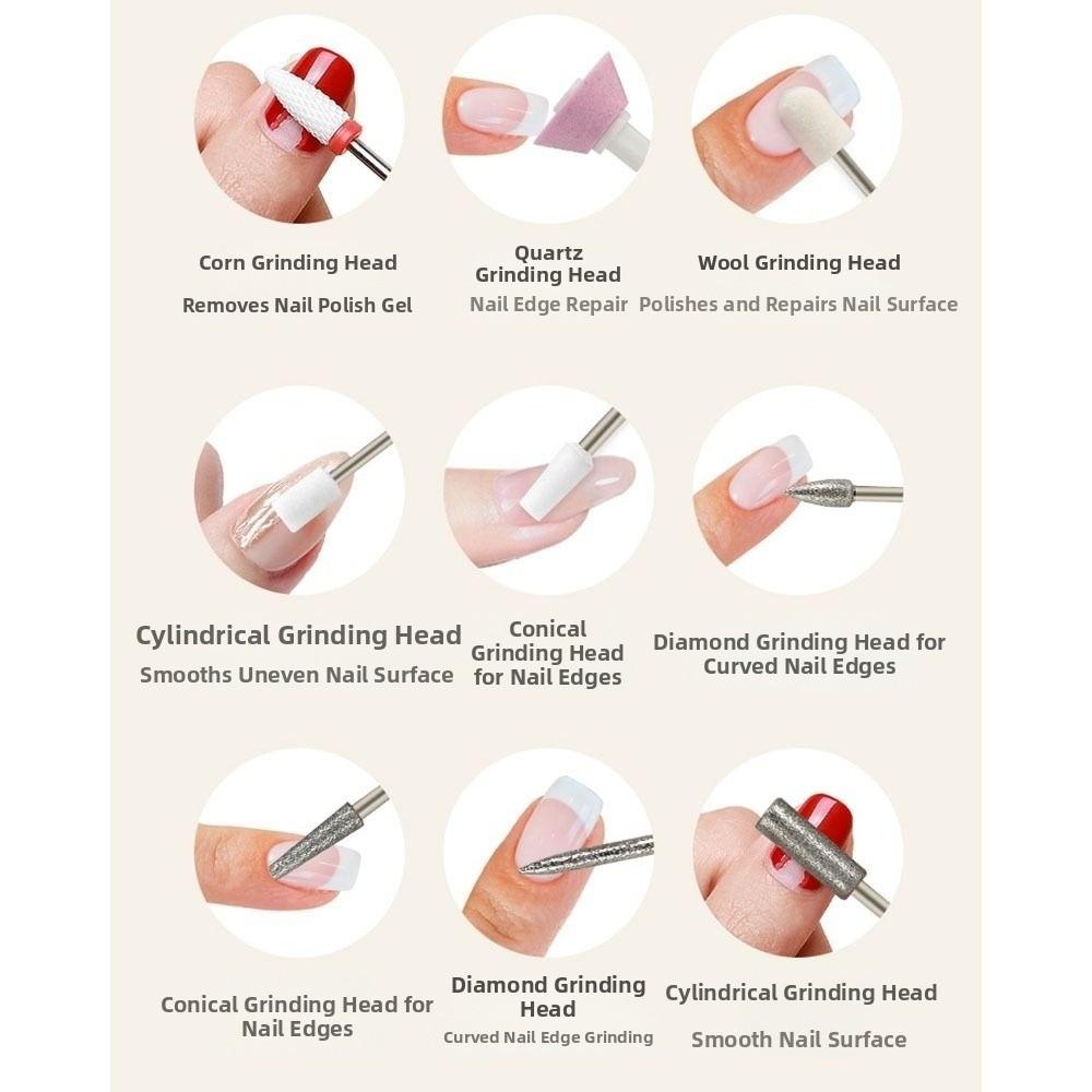 Cordless Manicure Machine Low Noise Electric Nail Grinder Gift Nail File Machine Cuticle Care