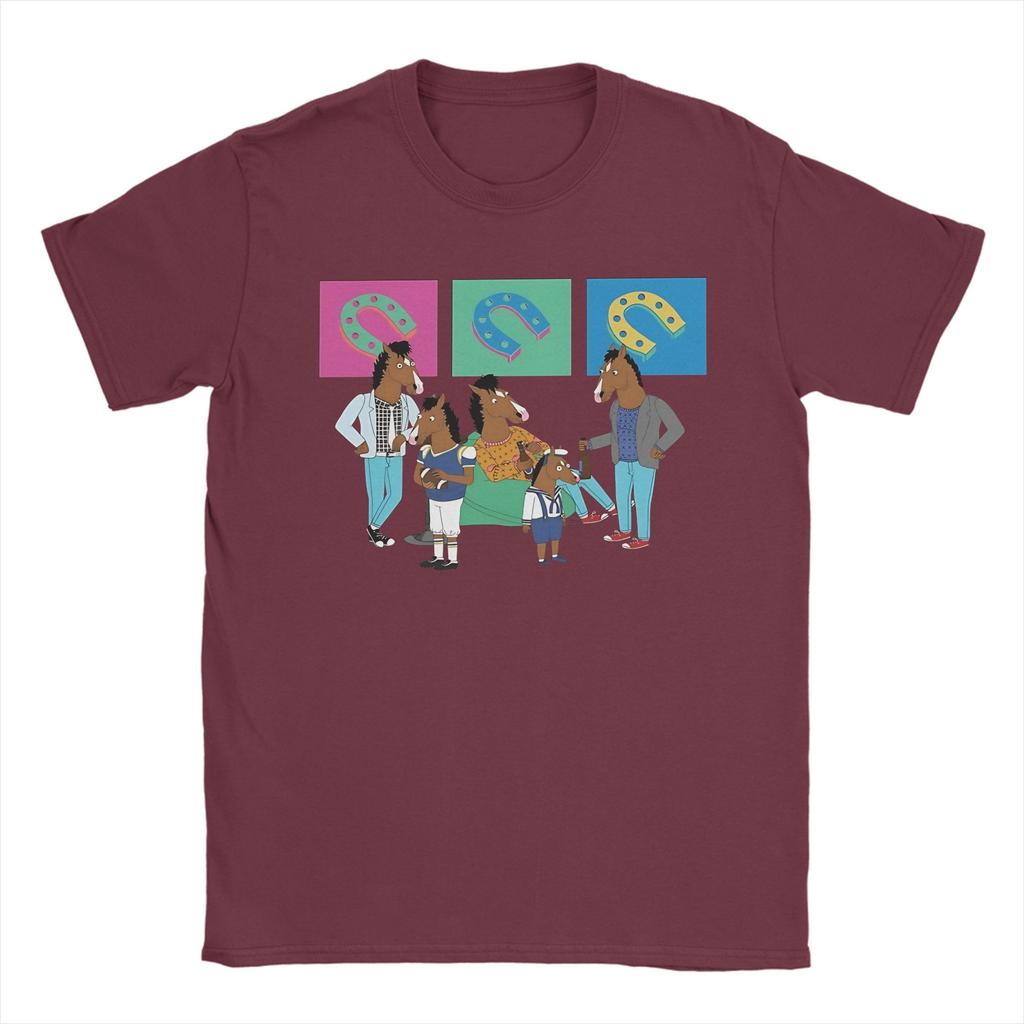 Retro Drama Comedy 90s Show Movie BoJacks HorseUnisexs TShirt Cotton Tees Round Collar Short Sleeve T Shirts Plus Size Clothes