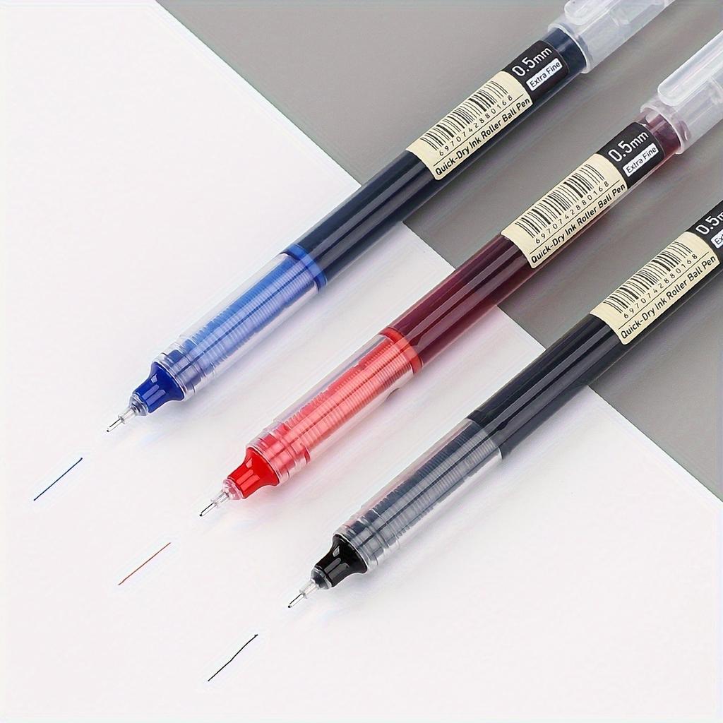 Direct Liquid Quick Drying Ballpoint Pen, 0.5mm. Neutral Pen for Exam Writing and Homework, Neutral Pen for School Office Writing Stationery