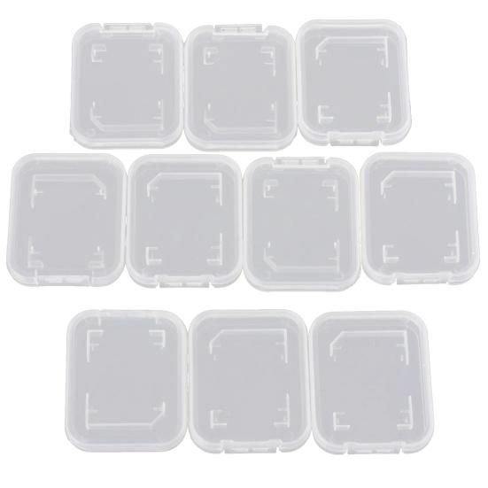 10Pcs/Set SD SDHC Transparent Storage Box Memory Card Protective Case Holder