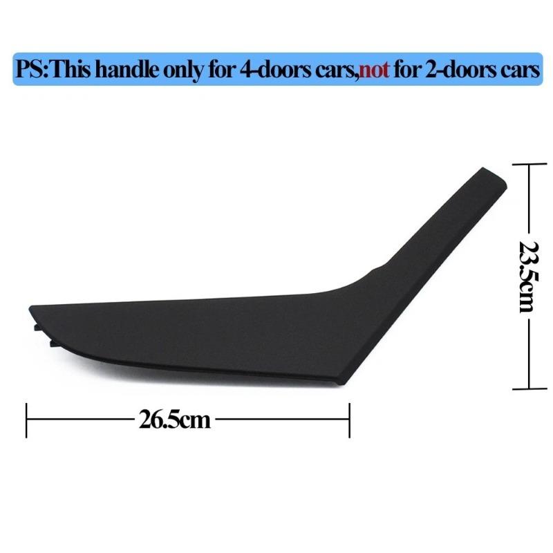 2-Doors Black Left and Right Interior Door Pull Handle Cover Panel Trim For VW Golf 6 GTI MK6 2009-2013 5K3868039A 5K3686040A