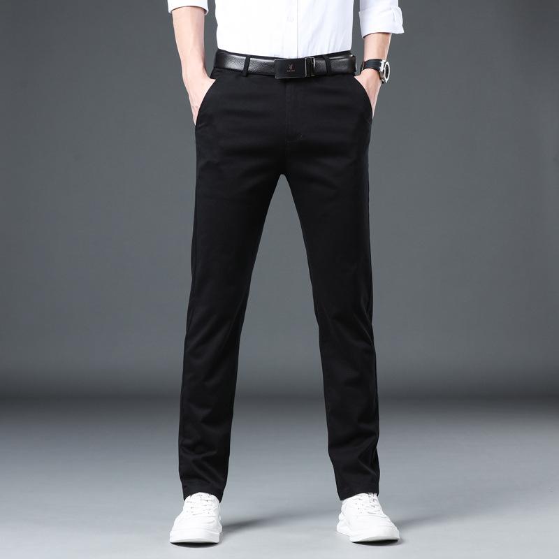 Spring And Summer New Casual Pants For Men, Elastic Thin Fit, Slim Fit, Small Straight Tube, Youth, Multi-Color Men'S Casual Pants