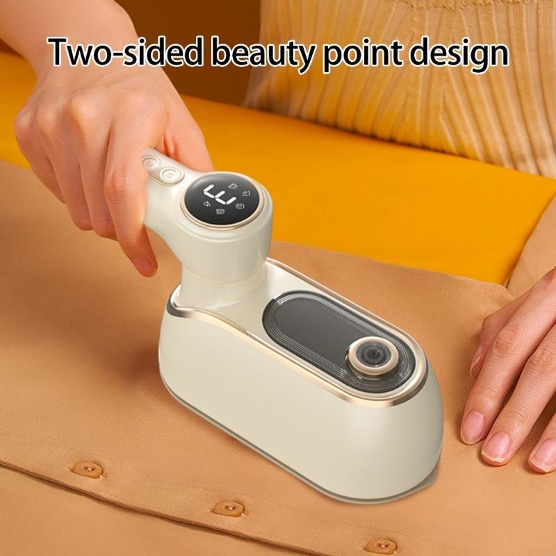 Travel Garment 1200W Portable Iron LCD Display Fast Heating Handheld Wrinkle Remover for Clothes Home Dorm