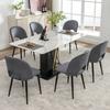 Chaises de salle à manger - MUVOE - Design - Velours - Pieds réglables - Lot de 6