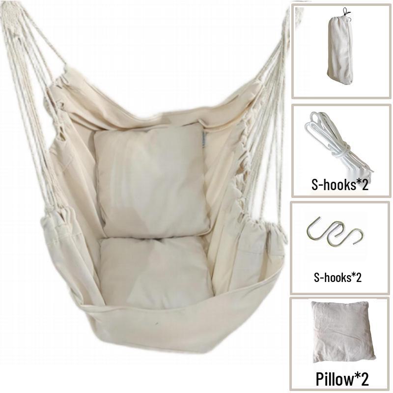 College Dorm Hanging Chair, Hammock & Rocking Basket for Indoors/Outdoors