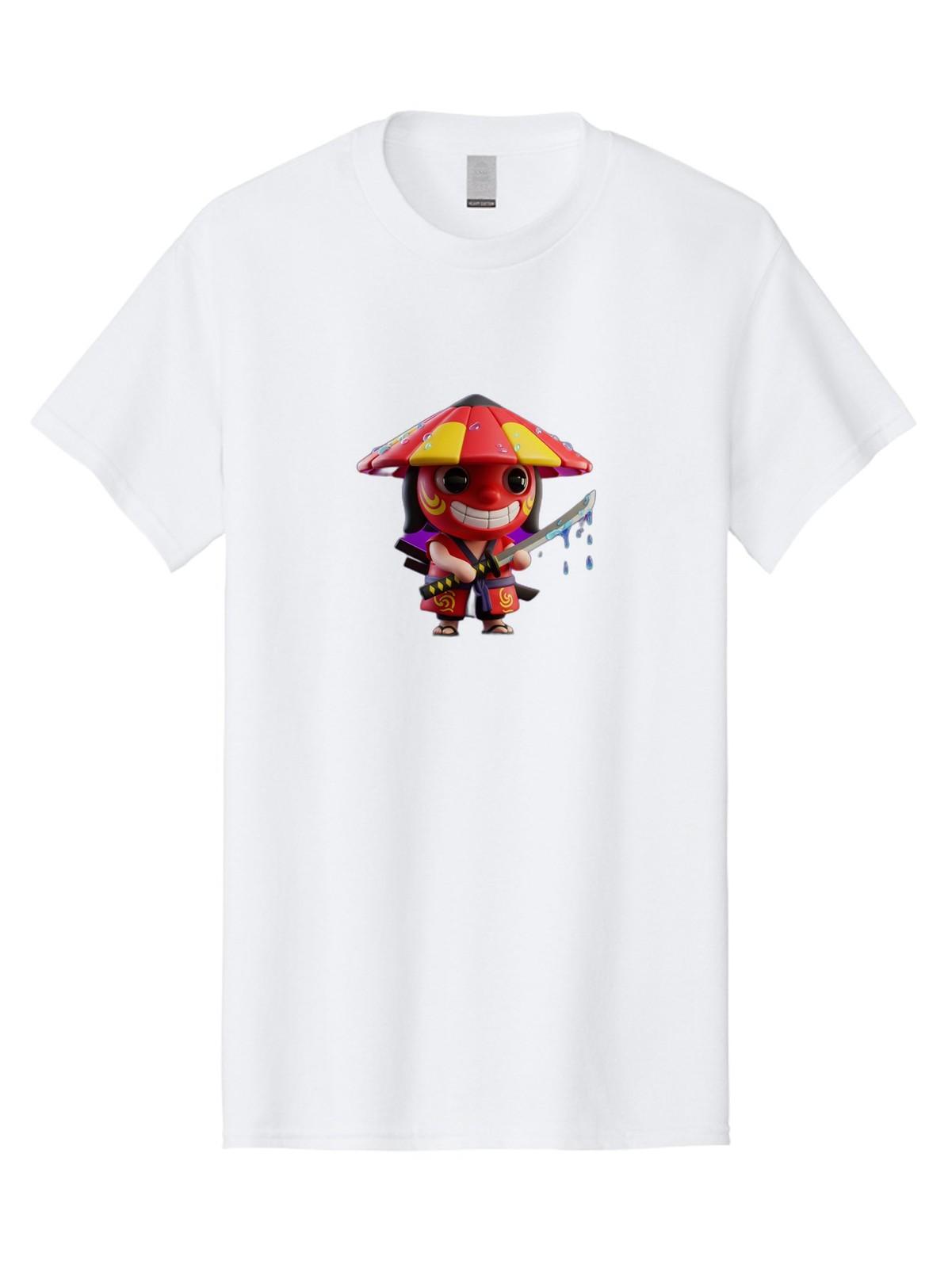 Red-Samurai Mens Graphic Tee, 100% Cotton, Casual Summer Wear S разноцветный