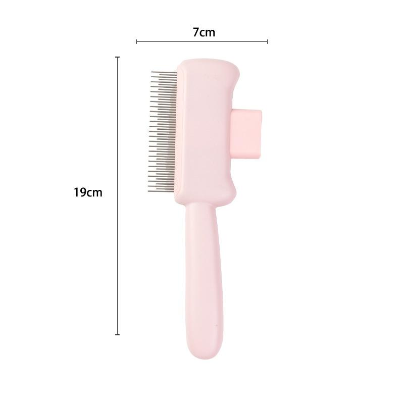 

Кошачья щетка для короткой и длинной шерсти, массирующая, инструмент для вычесывания с кнопкой сброса, расческа для ухода за питомцем, распутывание шерсти, удаление шерсти