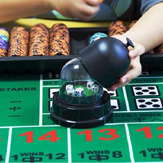 Gikfun Automatic Lucky Dice Roller Cup Set with 5 Dices for Christmas Party Games EK1883