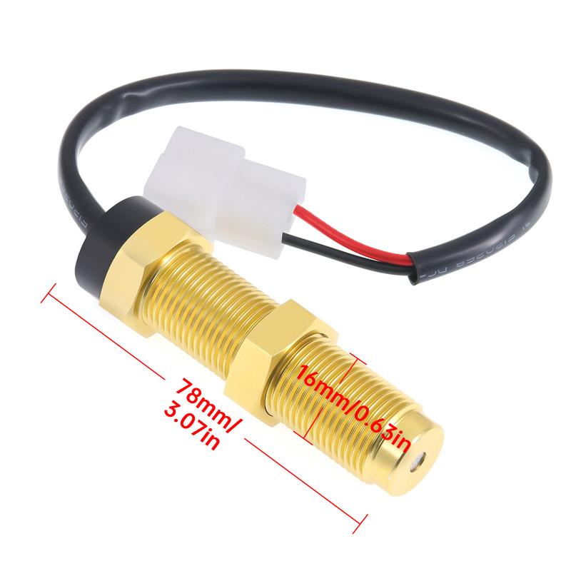 ZMFJH 4PCS Sensor Set 0-190 Ohm Fuel Level Sensor 0-10Bar Oil Pressure Sensor 1/8NPT Water Temperature Sensor Tacho Sensor M16