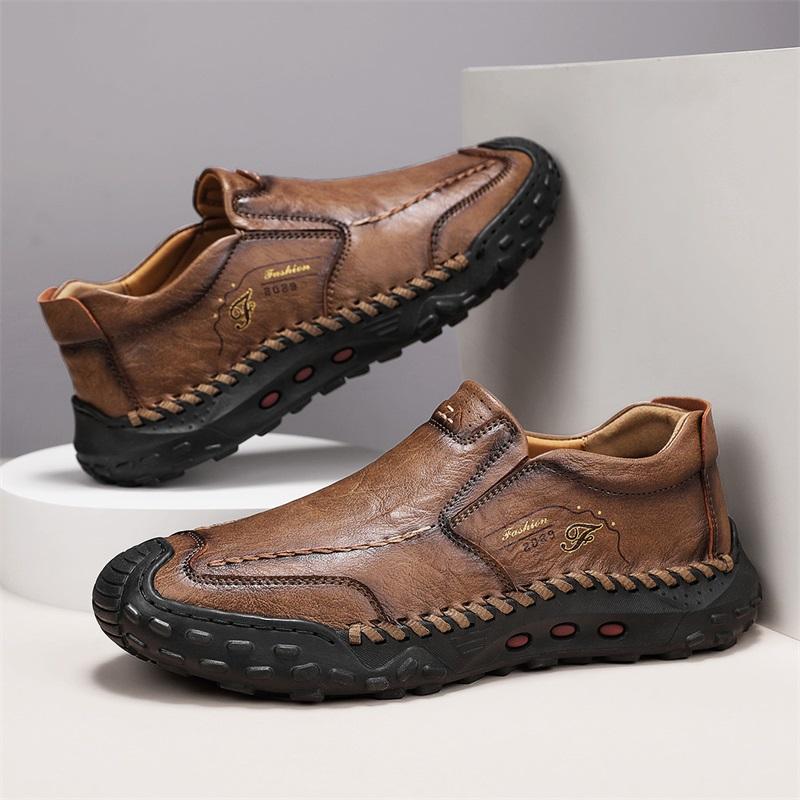 Spring/fall Mens Ankle Boots Leather Shoes Large Size  Car Driving Shoes Leather Boots