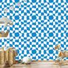 Wallpaper Free checkerboard blue and white, azure background 50x1000