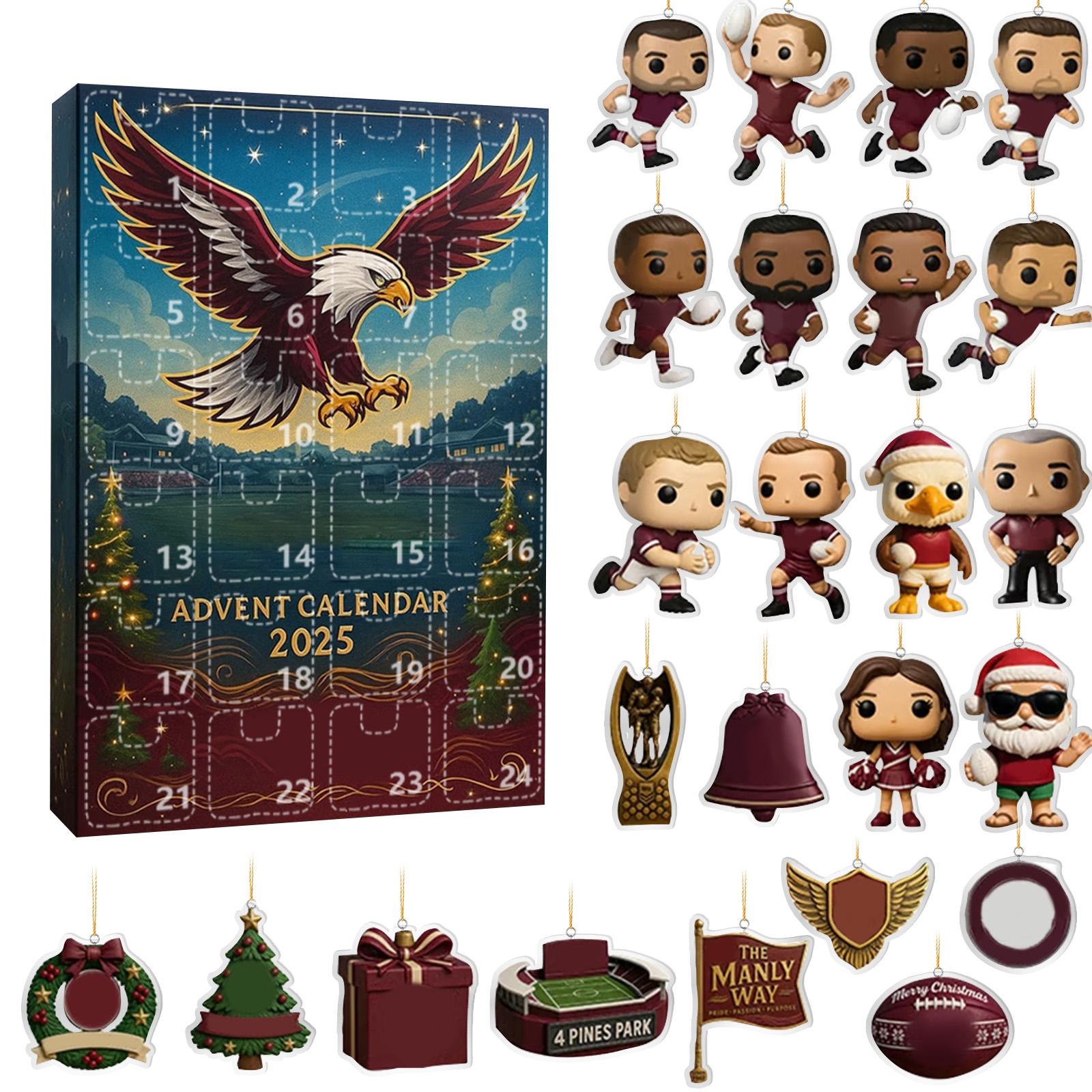 

Рождественский адвент-календарь, 24-дневный адвент-календарь, праздничная коллекция для обратного отсчета, коробка-подвеска, подходит для рождественских подарков-сюрпризов One Size