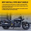 Exhaust Muffler Pipe Heat Shield Cover Protector For Harley Motorcycle Black