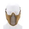 V10 Half Face Steel Mesh Breathable Protective Face Guard Competition Protective Cycling EquipmentKhaki