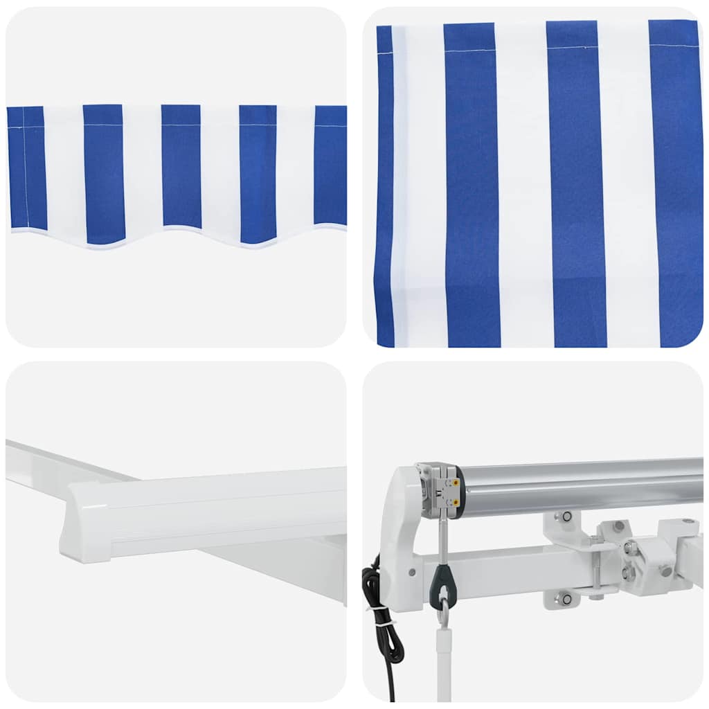 Retractable Awning Blue 400 X 200 Cm Fabric