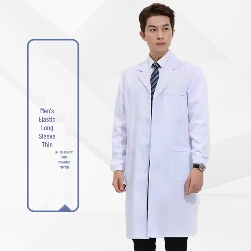 Unisex White Coat for Doctors, Students, and Laboratory Professionals - Long and Short Sleeve Options