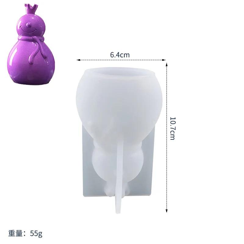 DIY Crystal Epoxy Mold Santa Claus Snowman Candle Silicone Molds Soap Christmas Gifts Candle Making DIY Set Home Decoration New