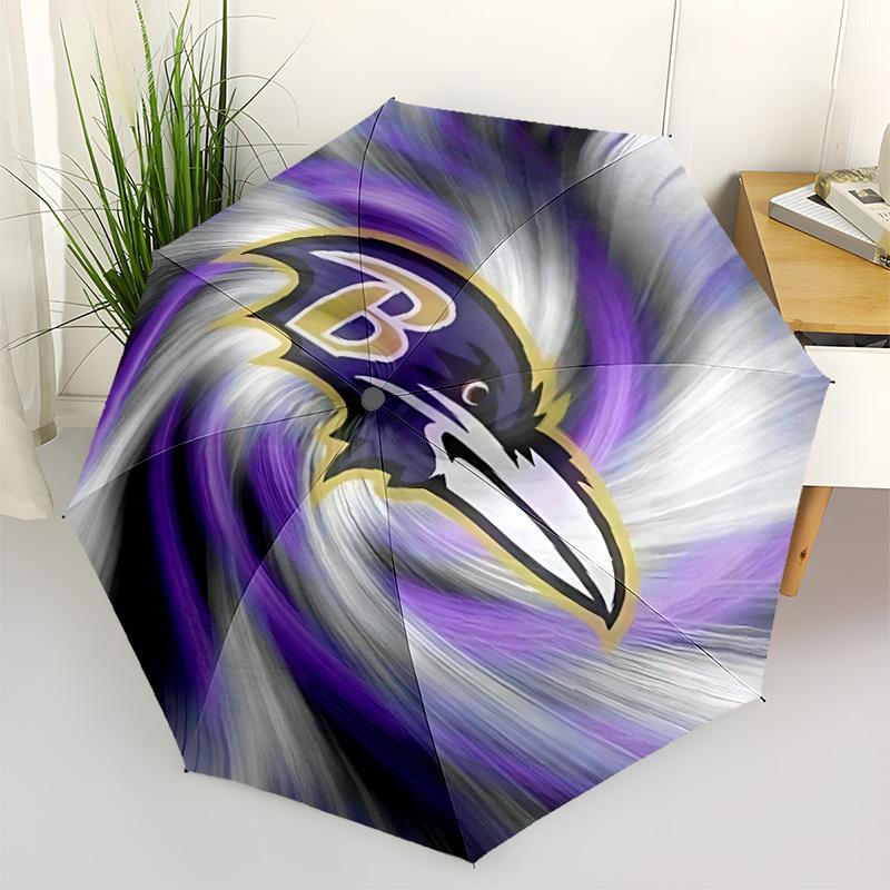 

1pc Baltimore Ravens Logo Umbrella Portable Home Essential Umbrella Folding Umbrella Durable Iron Frame yy251128056
