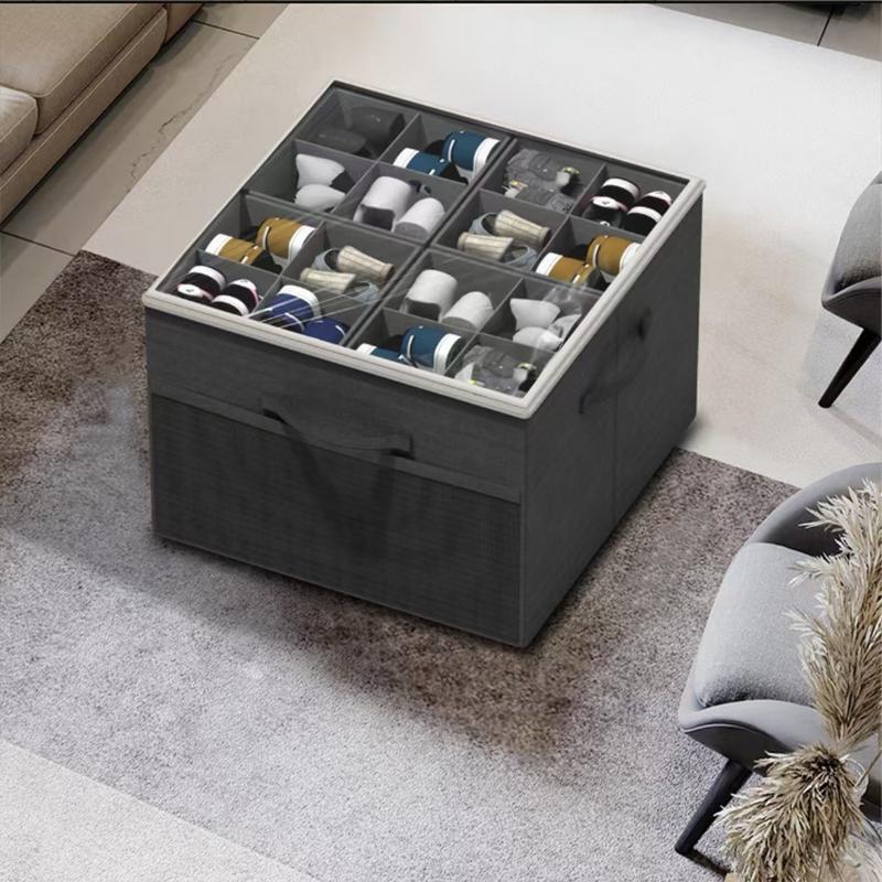 1 buc Cutie de Depozitare Combinație Depozitare Ordine Haine Compartimente Garderobă Multifuncțională Pânză Oxford Rezistent la Praf Cutie Pantofi
