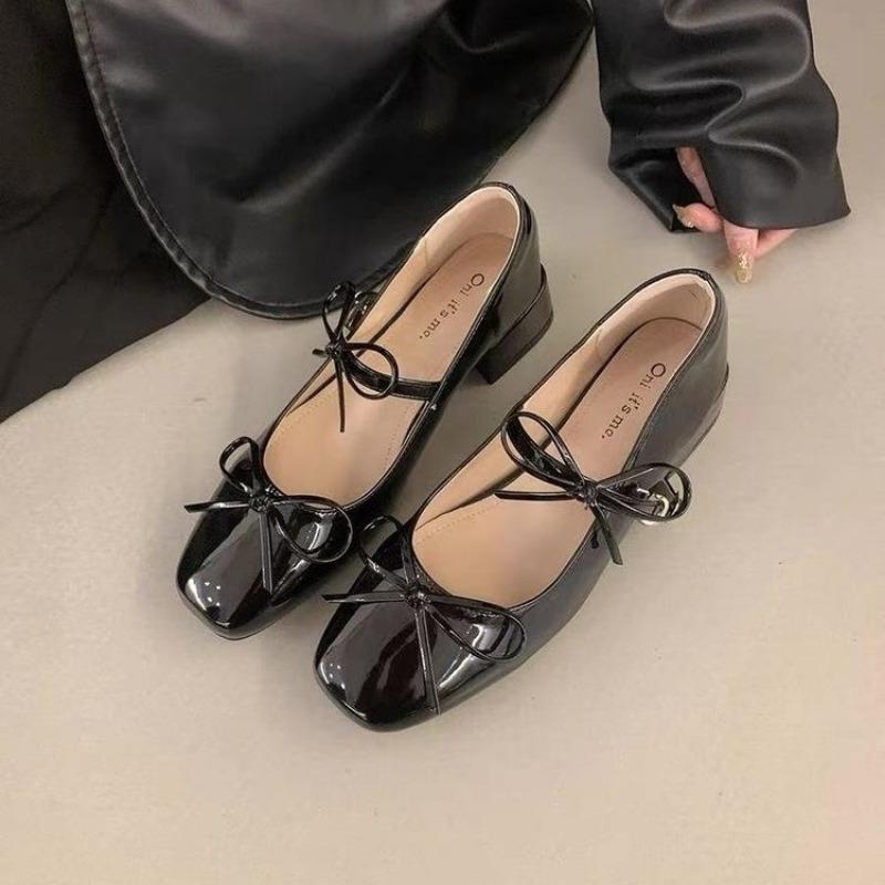 2025 Spring Autumn Women Shoes Fashion Butterfly-knot Shoes Casual Low Heel Dress Street Style Shoes