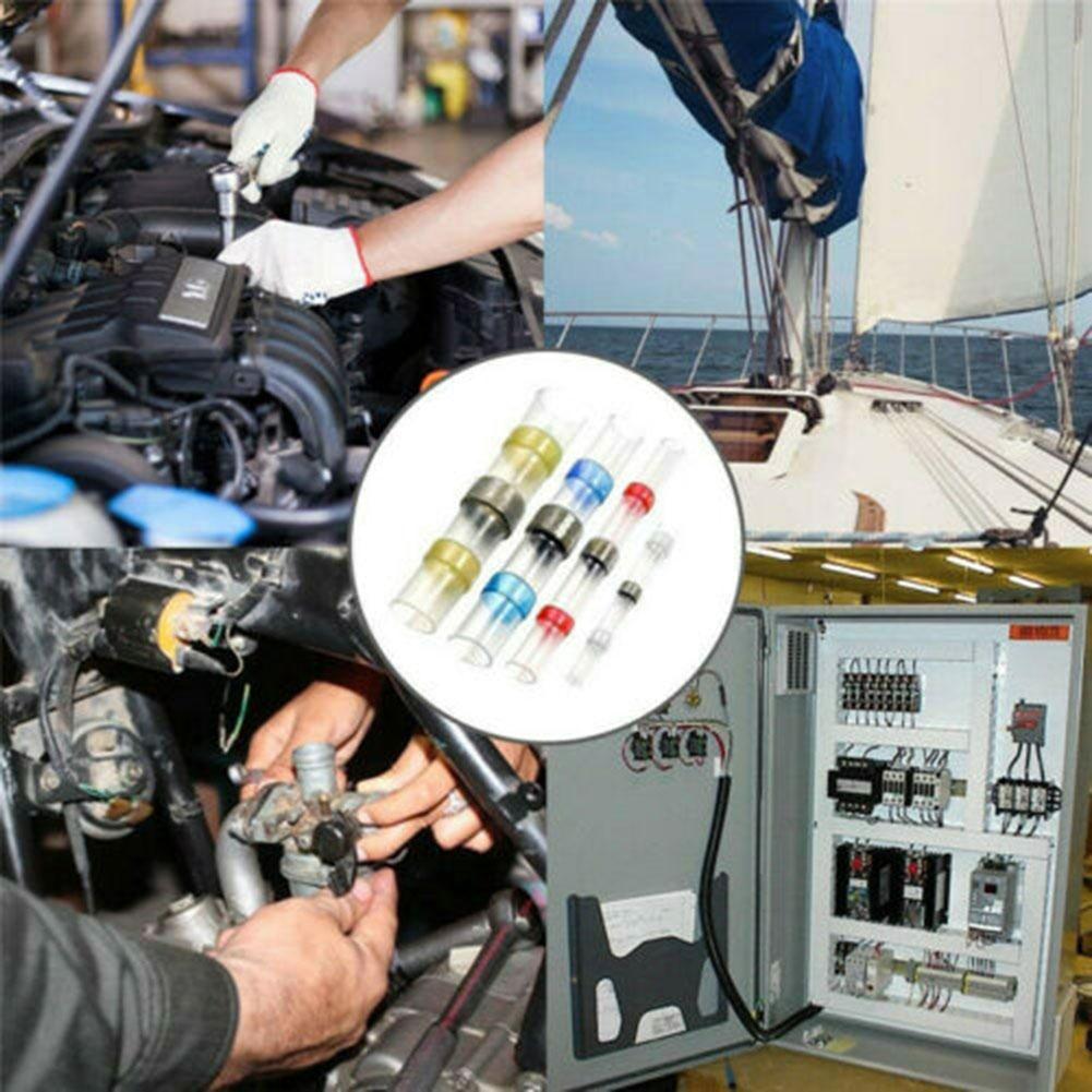 100x Welding Sealed Sleeve Heat Shrinkable Butt Wire Connector Terminal With Box