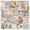 50pcs Waterproof Cartoon Graffiti Stickers for Water Bottles, Phones, and Computers - Creative Decorative Decals