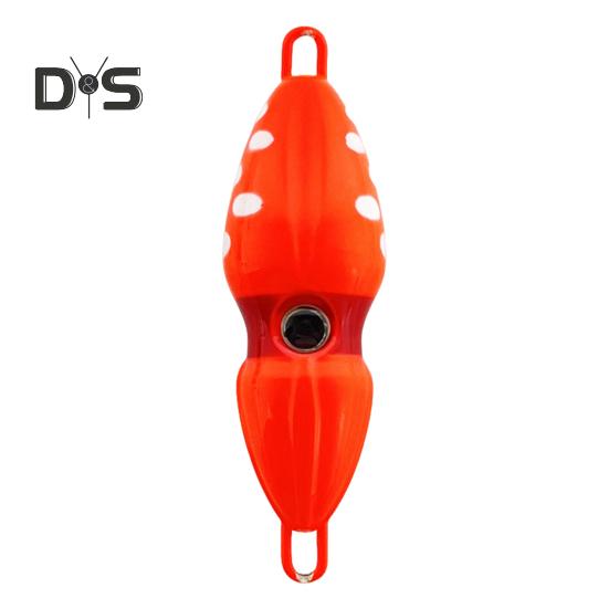 

5.7CM/60G металлическая приманка для джиггинга, тонущий дальний заброс, реалистичные 3D-глаза, светящийся арахис, искусственная твердая приманка, аксессуары для рыбалки в пресной воде и соленой воде оранжевый