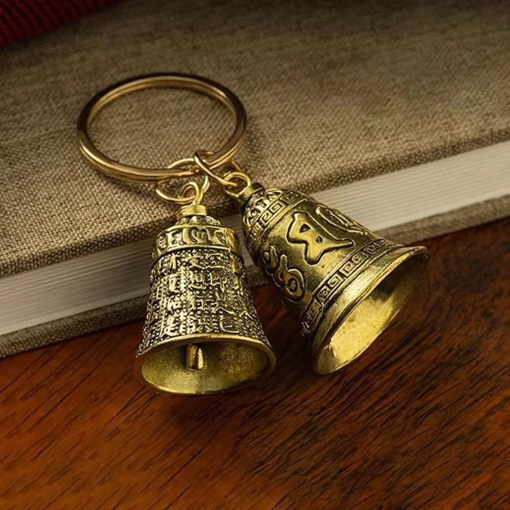 Alloy Creative Bag Pendant Six-character Carved Bell Car Hanging Ornaments  Party Gift