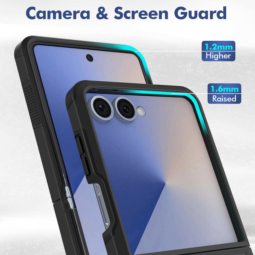 Z Flip7 Phone Case, Shockproof Hybrid Case Dual Layer Cover for Samsung Galaxy Z Flip 7 5G