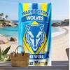 Warrington Wolves FC Personalized Printed Beach Towel Soccer Logo Support Custom Name Text Absorbent Towel For Sport Travel Special Gift