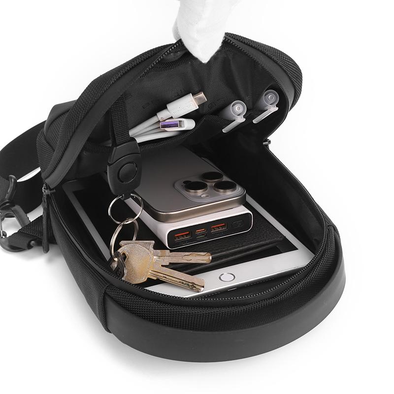 Bag Waterrepellent Chest Multifunctional Mens Shoulder Bag Outdoor Lightweight Crossbody Bag