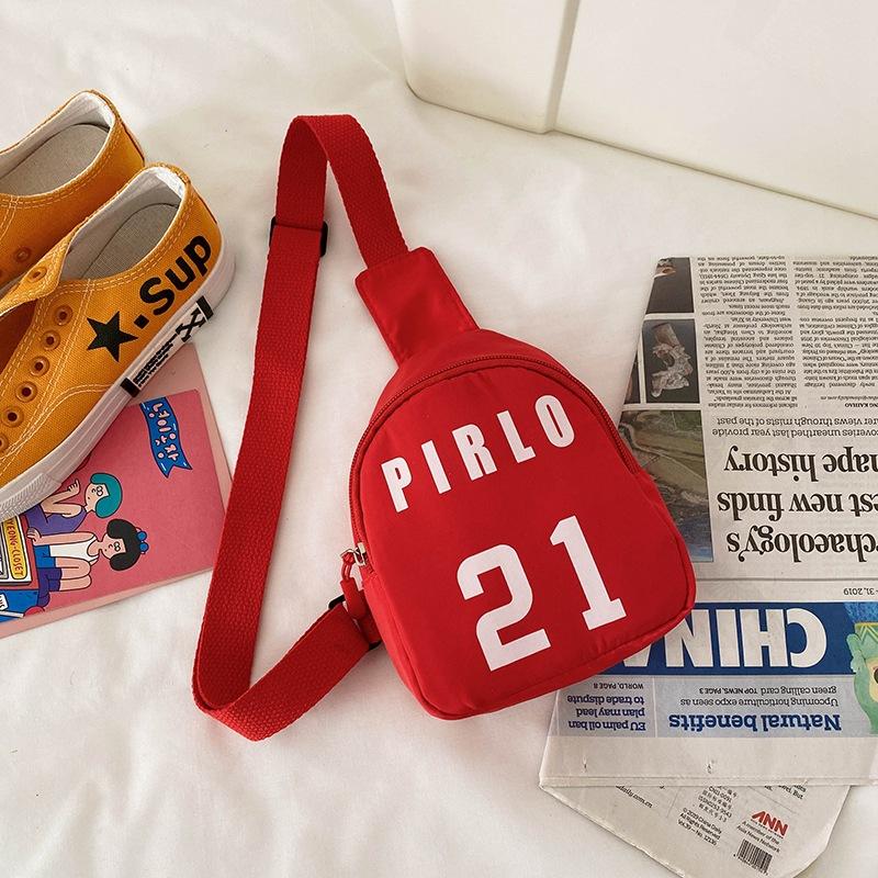 

Детская красочная нейлоновая нагрудная сумка с легкодоступным карманом на молнии для перекусов