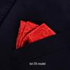Men's British Red Pocket Square for Business or Wedding