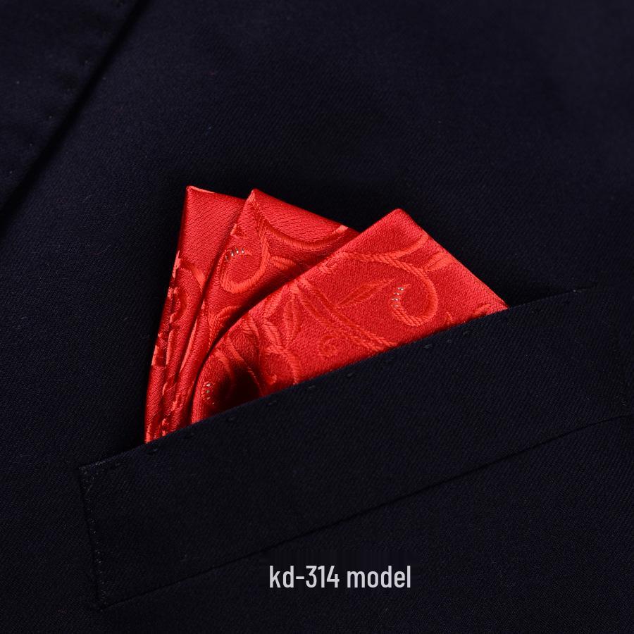 Men's British Red Pocket Square for Business or Wedding