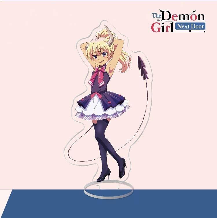 Anime Acrylic Stand Action Figure Toy The Demon Girl Next Door PVC Acrylic Stand Machikado Mazoku Desktop Stand Model Toy Gift