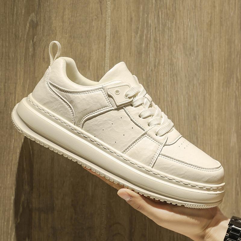 Fashion Street Style Casual Shoes Leisure Walk Leather Mens Sneakers Stylish Trend Skateboard Footwear New Outdoor Male Tenis Masculino