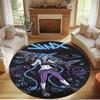 Jinx Print Round Rug, Washable Floor Carpet, For Entryway Dorm Laundry Room Office Study, Home Decor Birthday Christmas Gift