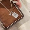 S925 Sterling Silver Micro-set Full Diamond European Style Clavicle Necklace for Women