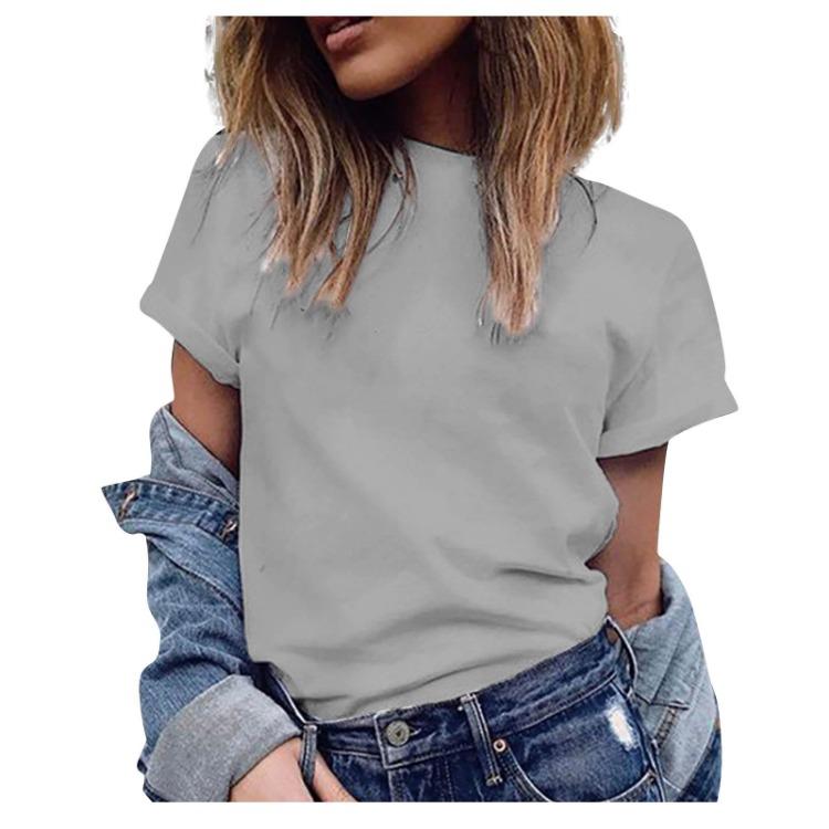 Plus Size Women Casual Short Sleeve Solid Color V Neck Blouse Fashion T Shirt Top Cornerstone