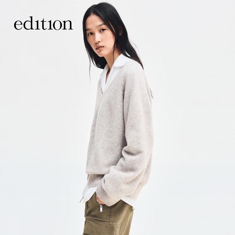 Edition Women's Wool Cashmere V-Neck Pullover Sweater