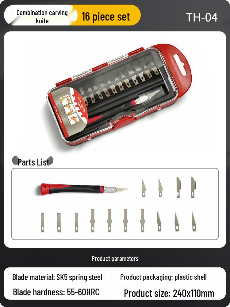 Handmade Carving Knife & Stamp Set for DIY Paper, Fruit, and Vegetable Engraving