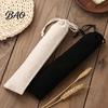 Compact Flatware Organizer for Camping Drawstring Cutlery Bag, Portable Reusable Utensil Pouch, Washable Holder Students Storage Chopsticks Spoons And